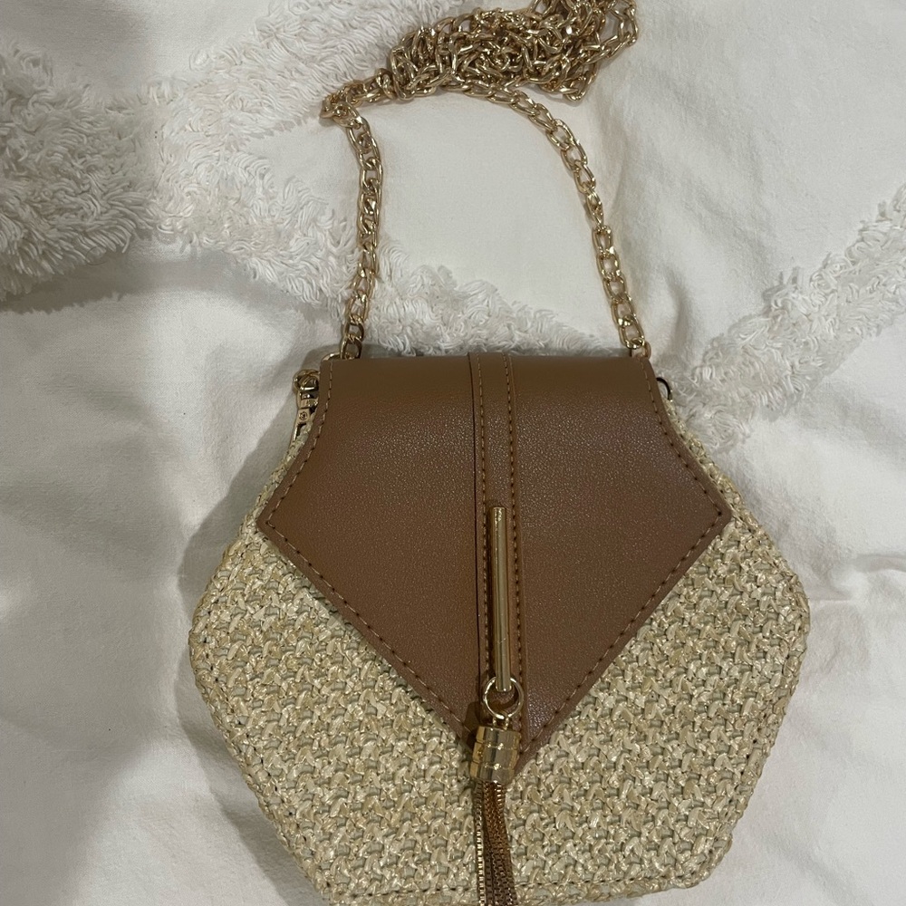 Brown and Tan Women's Bag